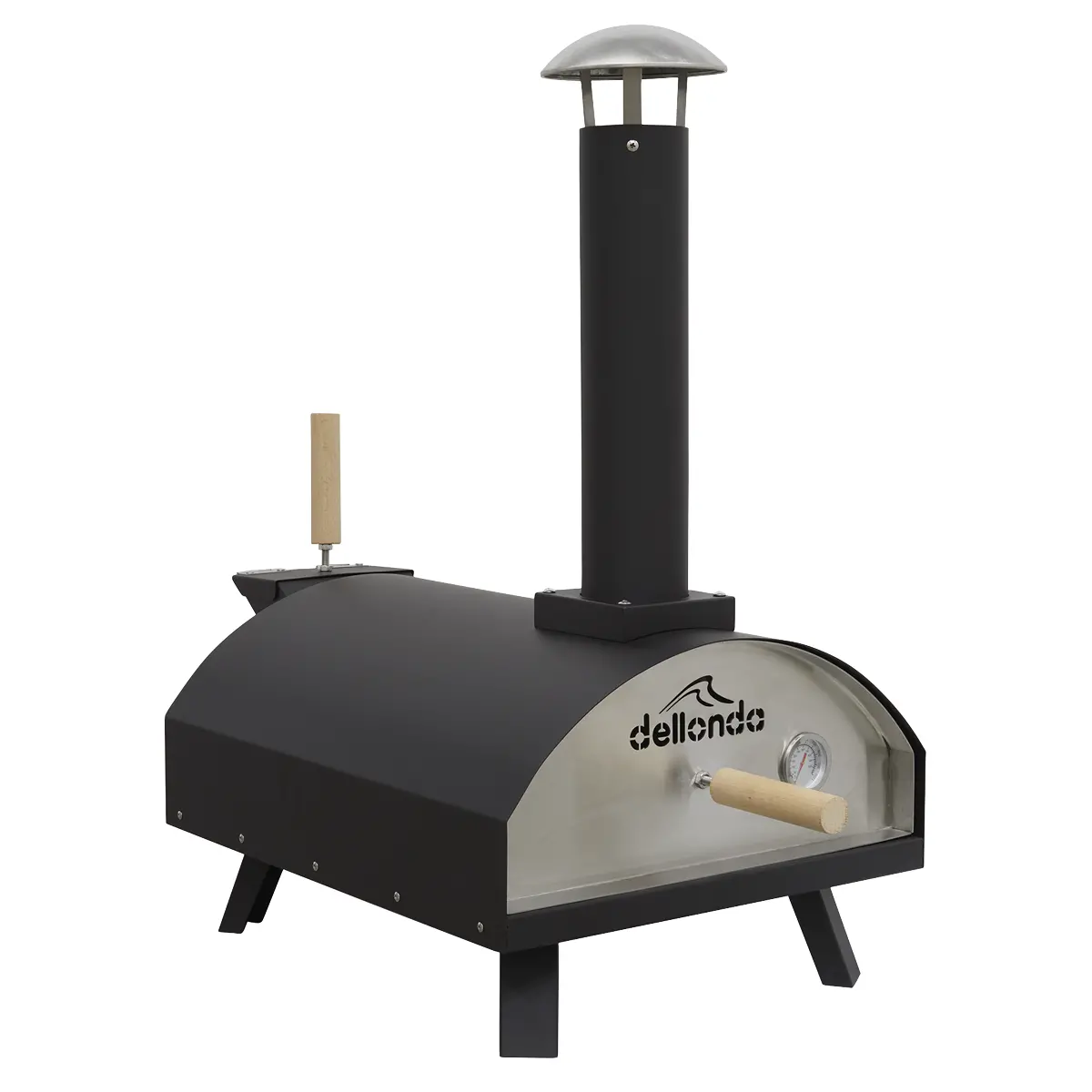 Dellonda Wood-Fired Pizza Oven 14" - Black Dg10 1