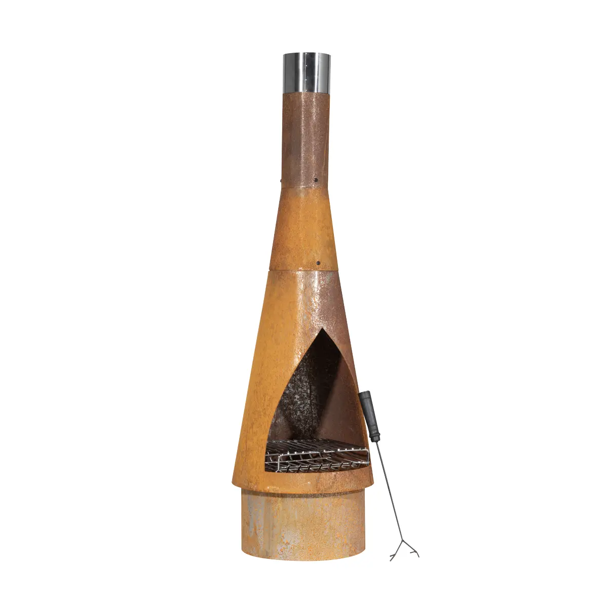 Dellonda Outdoor/Garden/Patio Conical Chiminea Fireplace Fire Pit Heater H127cm… 1