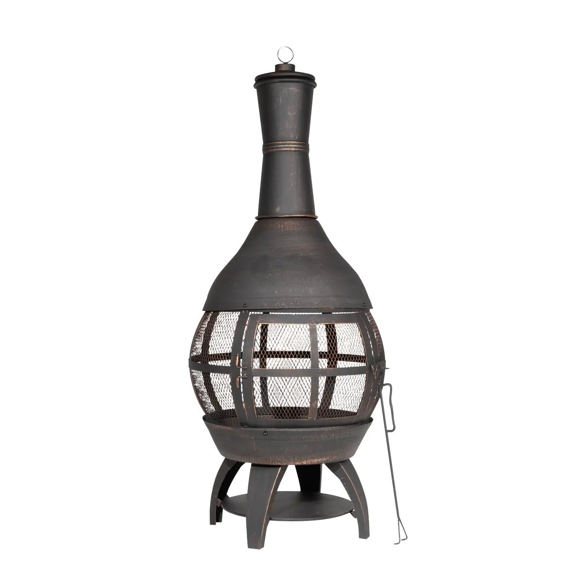 Dellonda Deluxe 360° Chiminea/Fire Pit/Outdoor Heater - Antique Bronze Finish - Dg112 Dg112 1