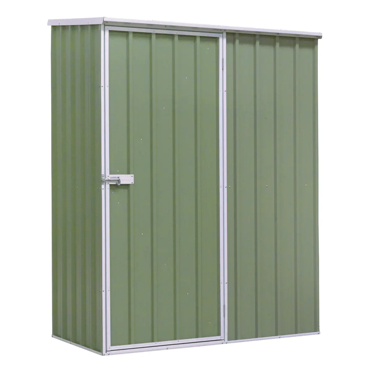 Dellonda Galvanized Steel Storage Shed With Pent Style Roof 150 X 80 X 190Cm - Green Dg113 1