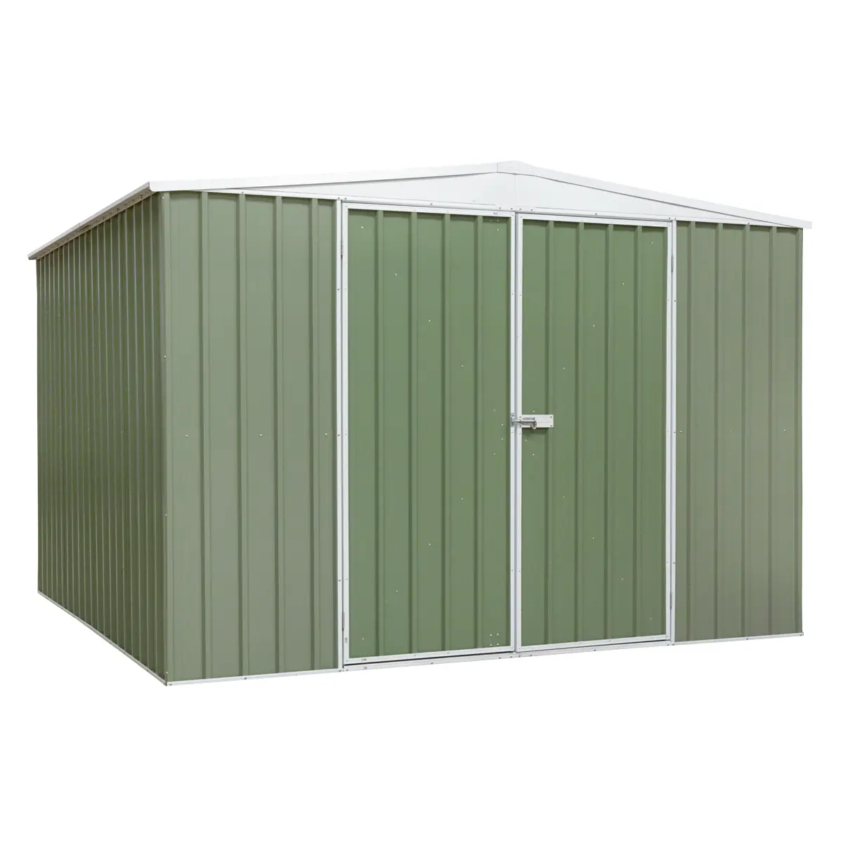 Dellonda Galvanized Steel Storage Shed With Apex Style Roof 300 X 300 X 220Cm - Green Dg116 1