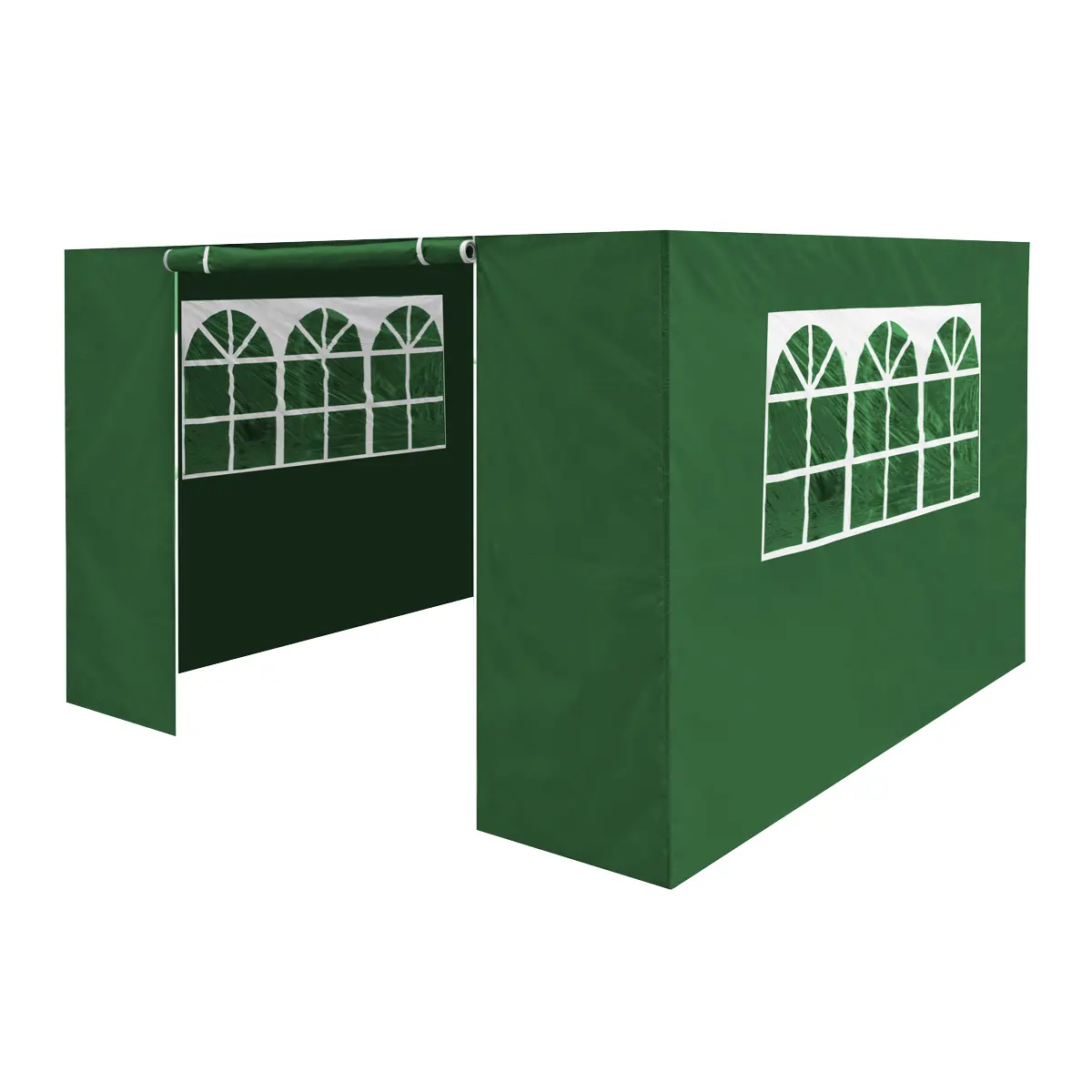 Dellonda Premium Side Walls/Doors/Windows For Gazebo/Marquee, Fits 2 X 2M Models - Dark Green Dg144 1