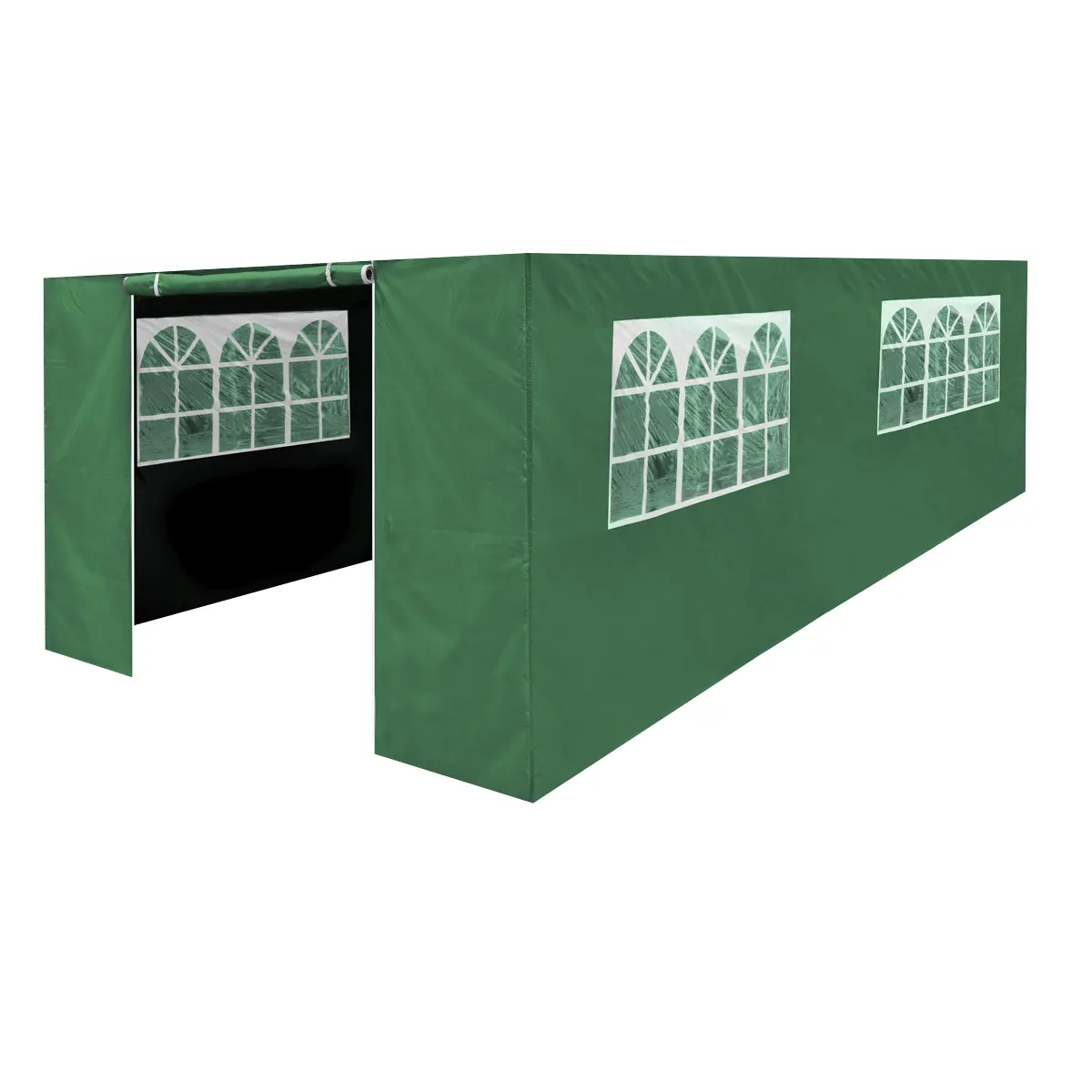 Dellonda Premium Side Walls/Doors/Windows For Gazebo/Marquee, Fits 3 X 6M Models - Dark Green Dg156 1
