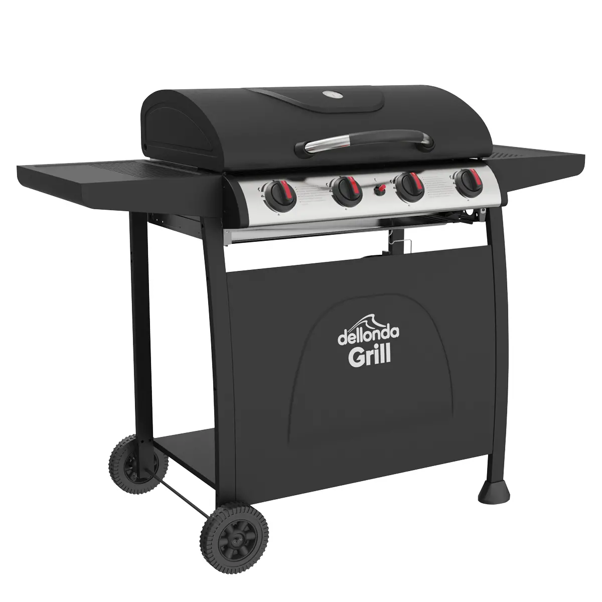 Dellonda 4 Burner Gas Bbq Grill With Piezo Ignition & Thermometer Dg15 1