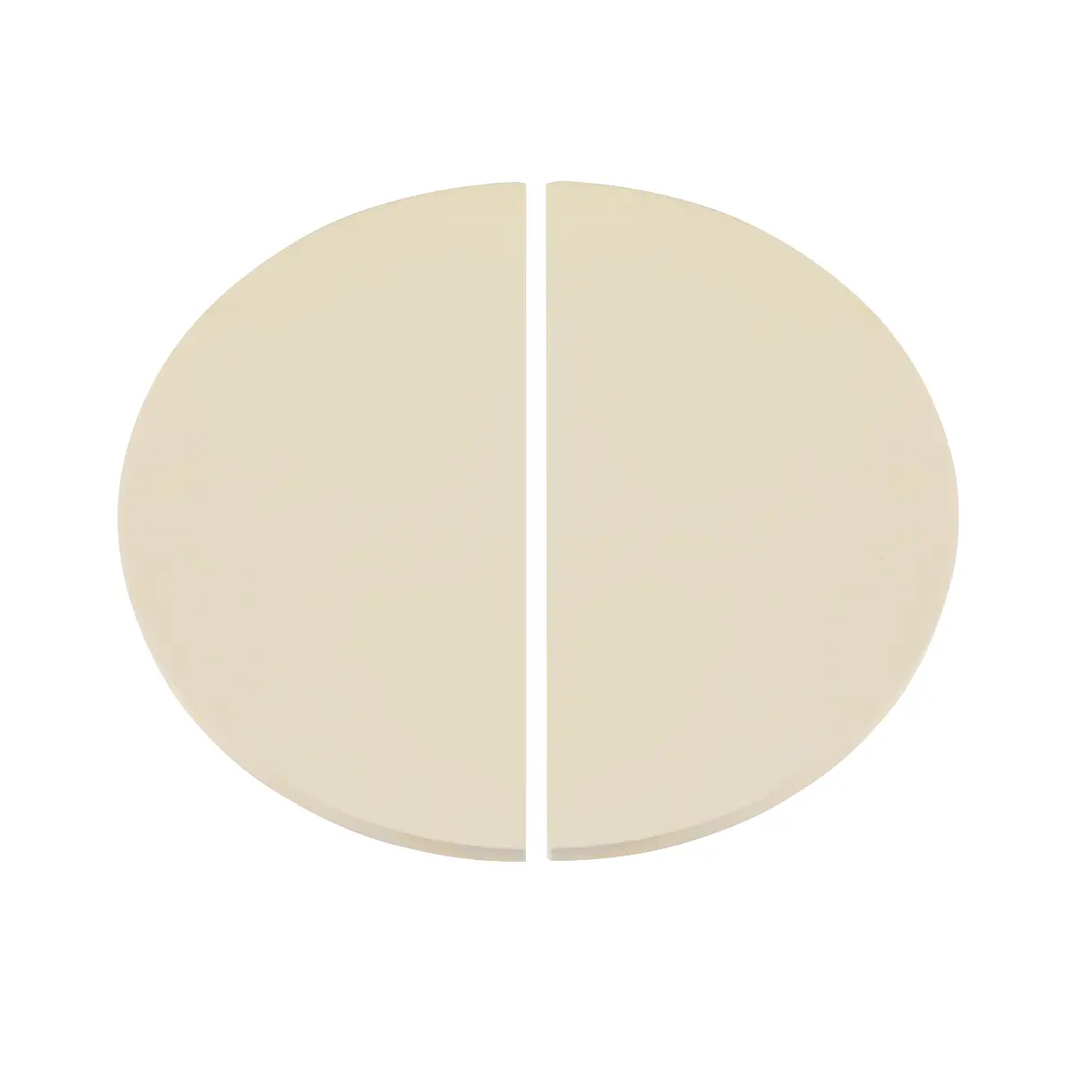 Dellonda Half-Moon Ceramic Heat Deflector Plates For Kamado Bbqs 15"(38Cm) 2Pc Dg185 1