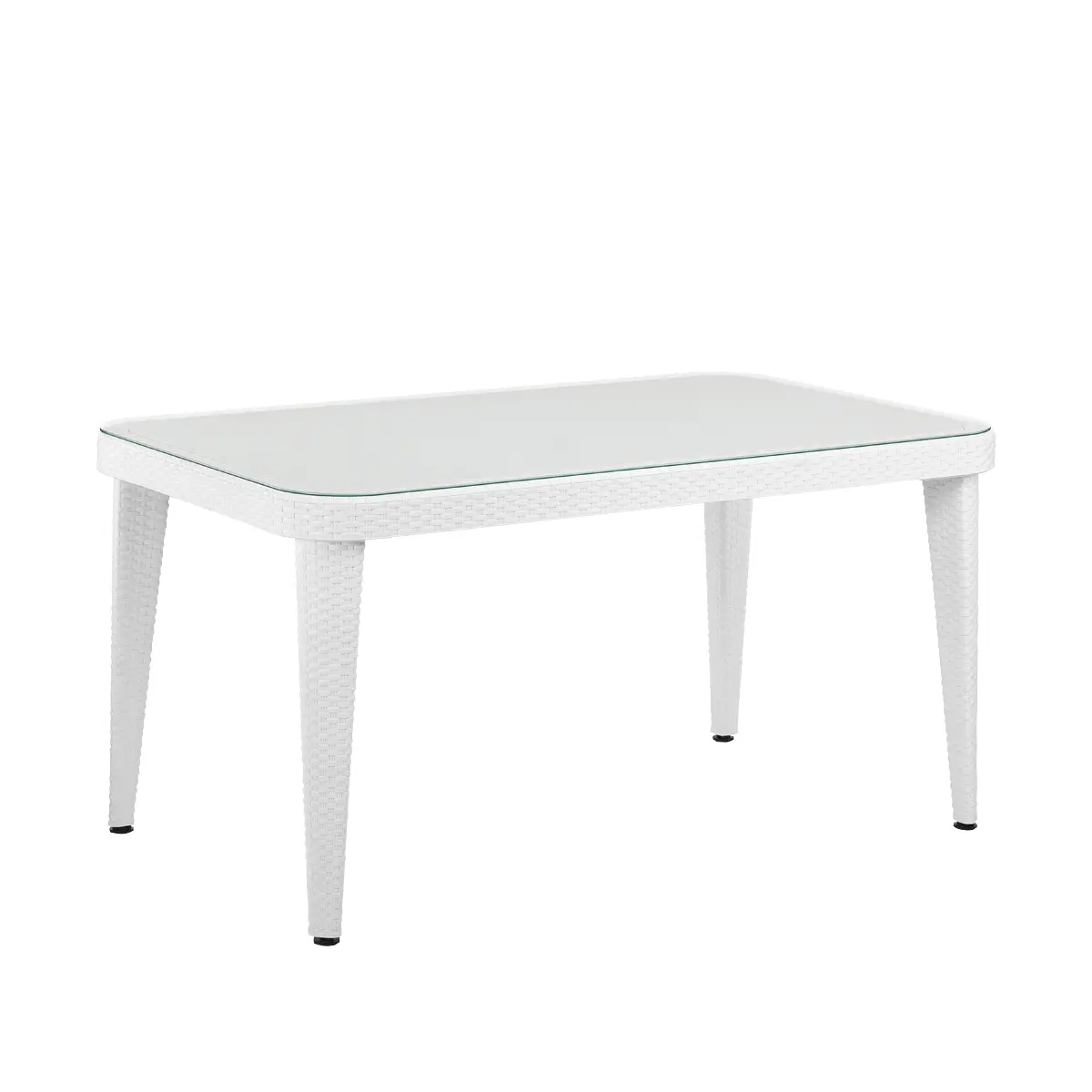 Dellonda Weather-Resistant Polypropylene/Fibreglass Dining Table With Tempered … 1