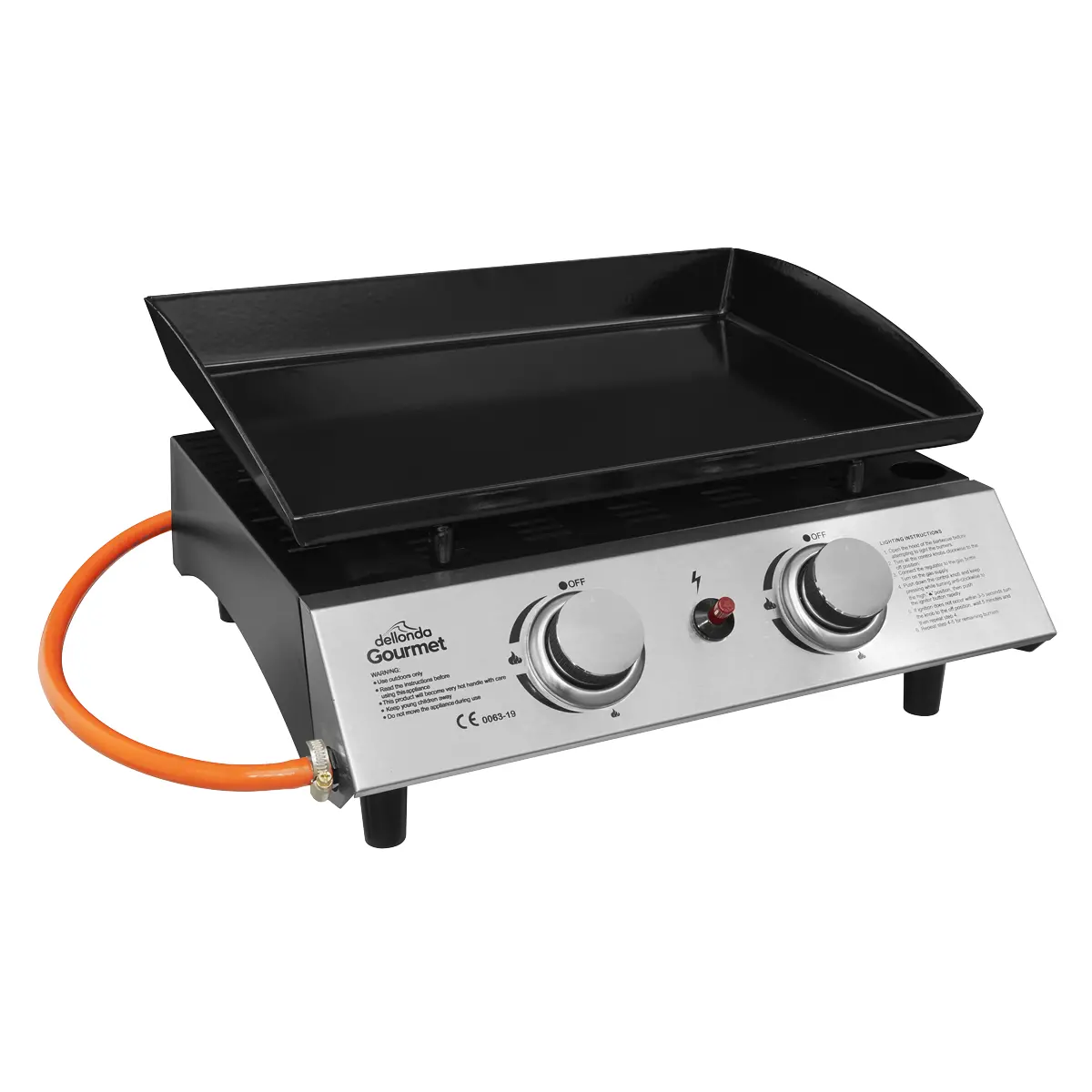 Dellonda 2 Burner Portable Gas Plancha Dg21 1