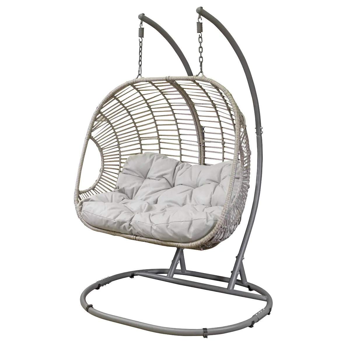 Dellonda Double Swinging Egg Chair With Cushion Dg61 1