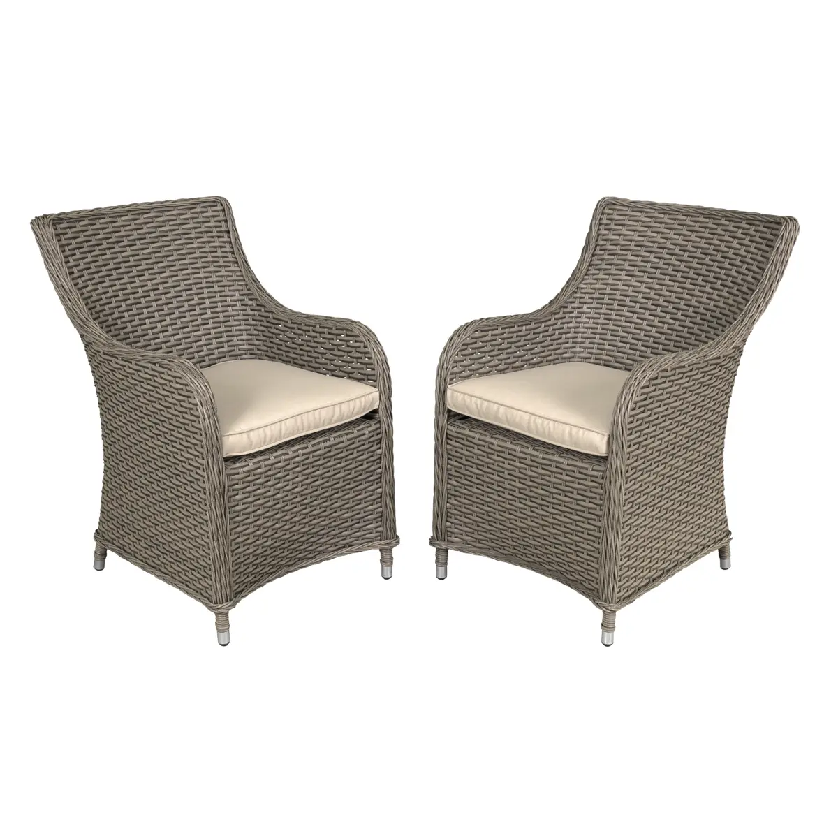 Dellonda Chester Rattan Wicker Outdoor Garden Dining Chairs 2Pc Dg64 1