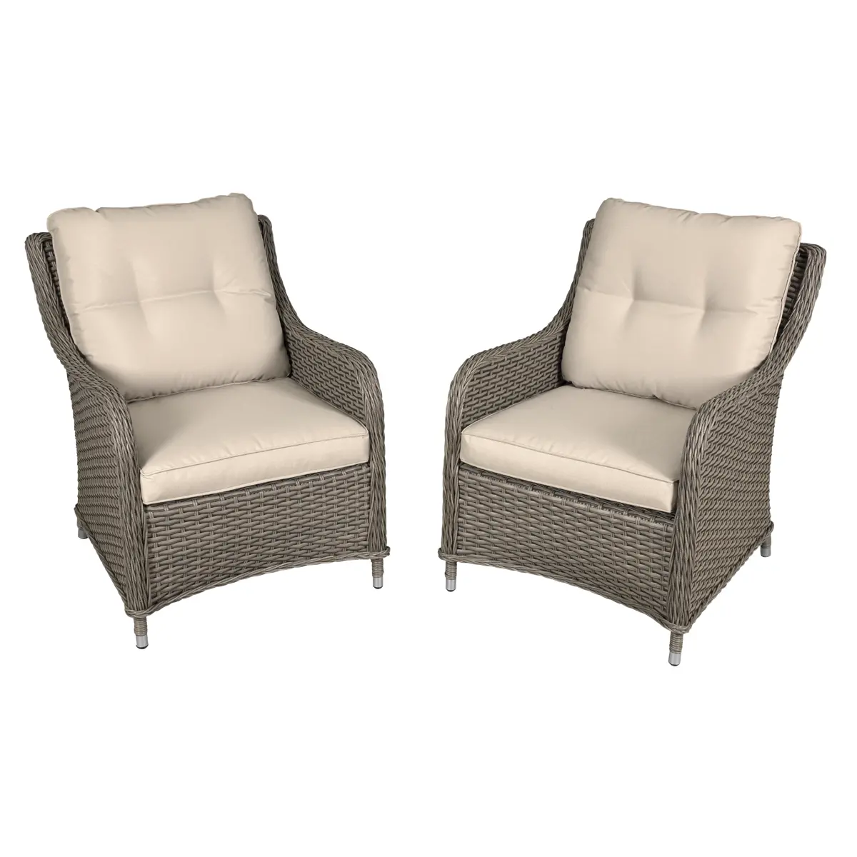 Dellonda Chester Rattan Wicker Outdoor Armchairs 2Pc Dg69 1