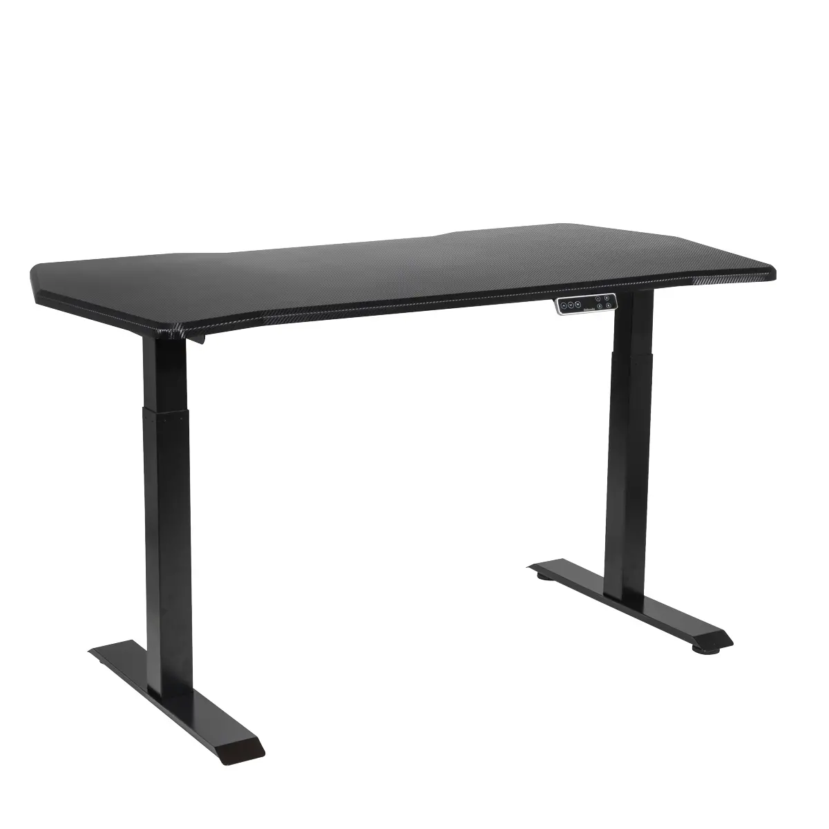 Dellonda Carbon Fibre Effect Electric Height Adjustable Standing Desk 1400 X 70… 1