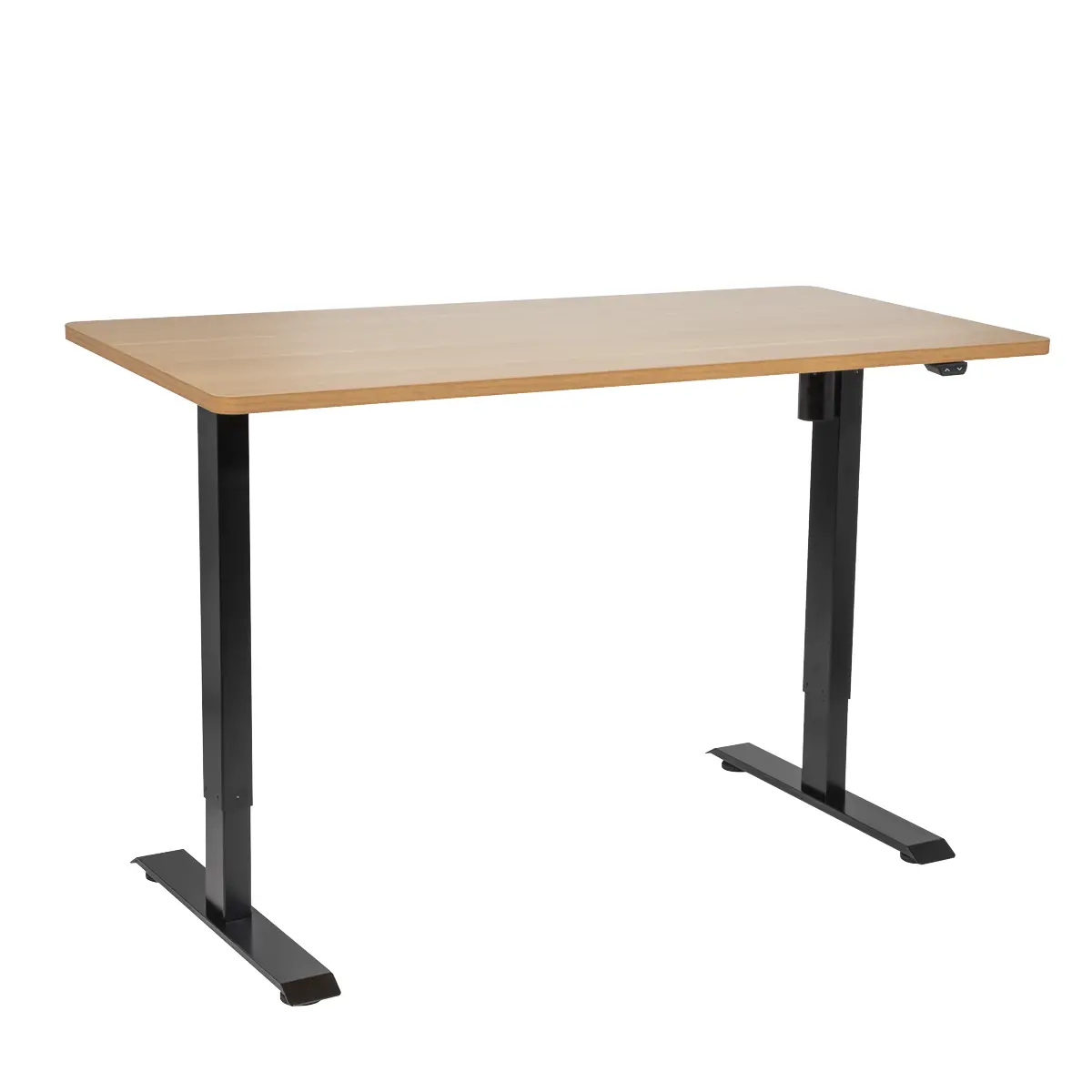 Dellonda Single Motor Ultra-Quiet Adjustable-Height Electric Sit/Stand Desk - Oak Desktop Dh242 1