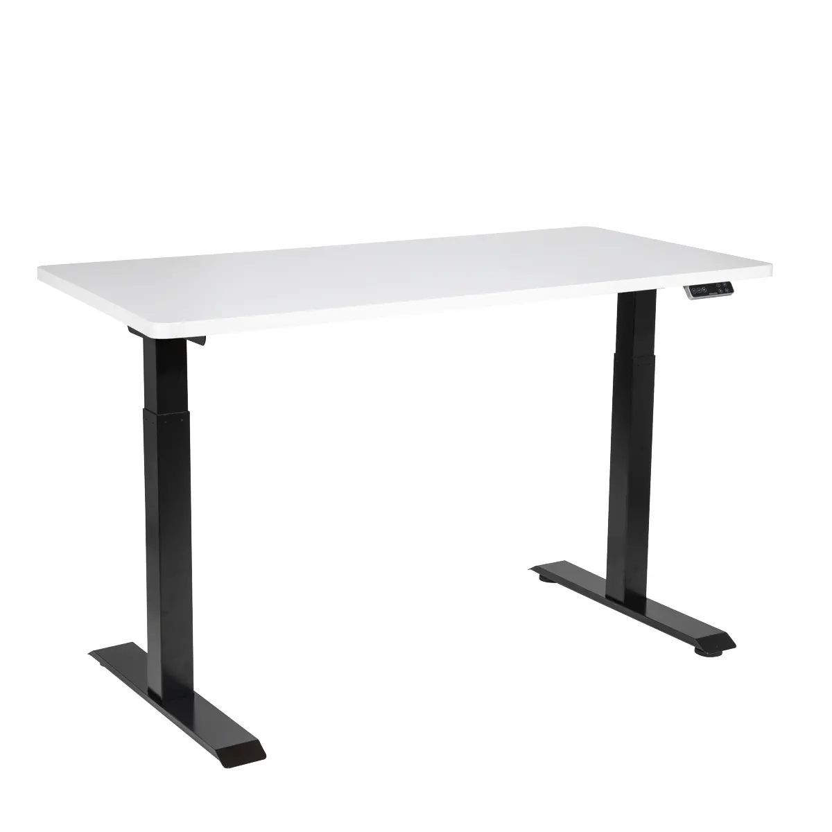 Dellonda White Electric Height Adjustable Standing Desk, 1400 X 700Mm Dual Motor 100Kg Dh32 1