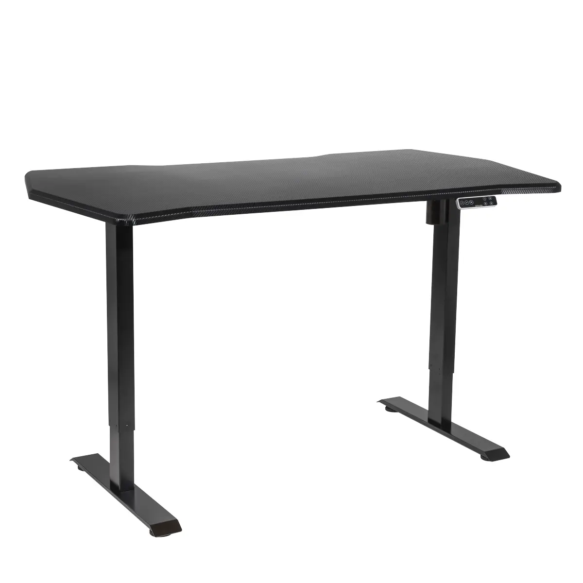 Dellonda Carbon Fibre Effect Electric Height Adjustable Standing Desk With Memo… 1