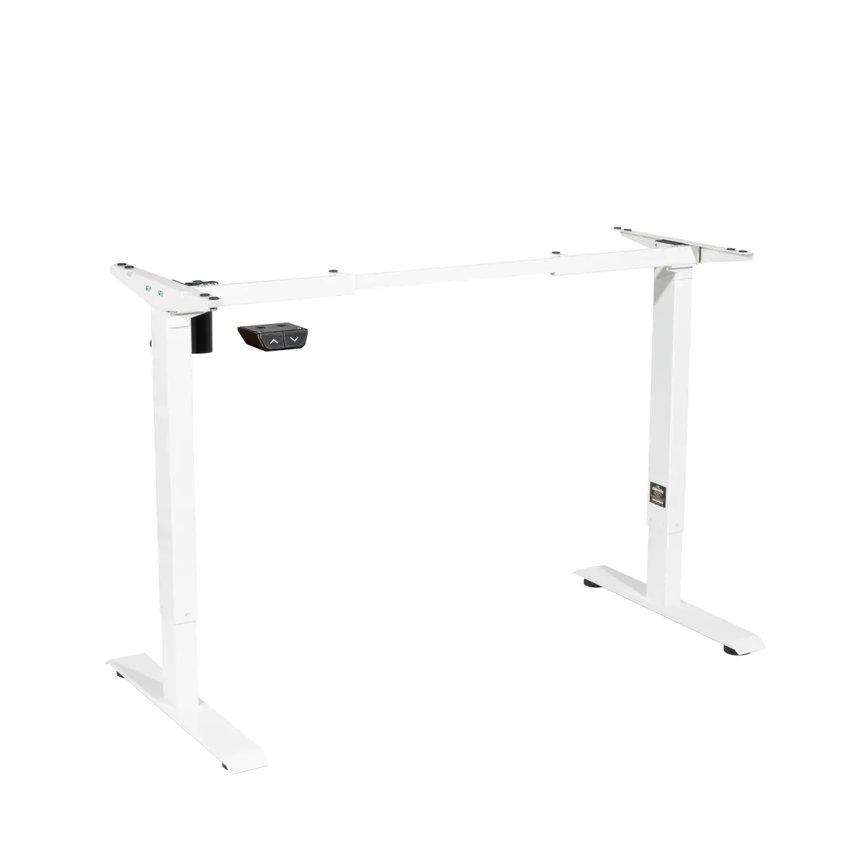 Dellonda Single Motor Ultra-Quiet Adjustable-Height Desk Frame 70Kg Capacity - White Dh64 1