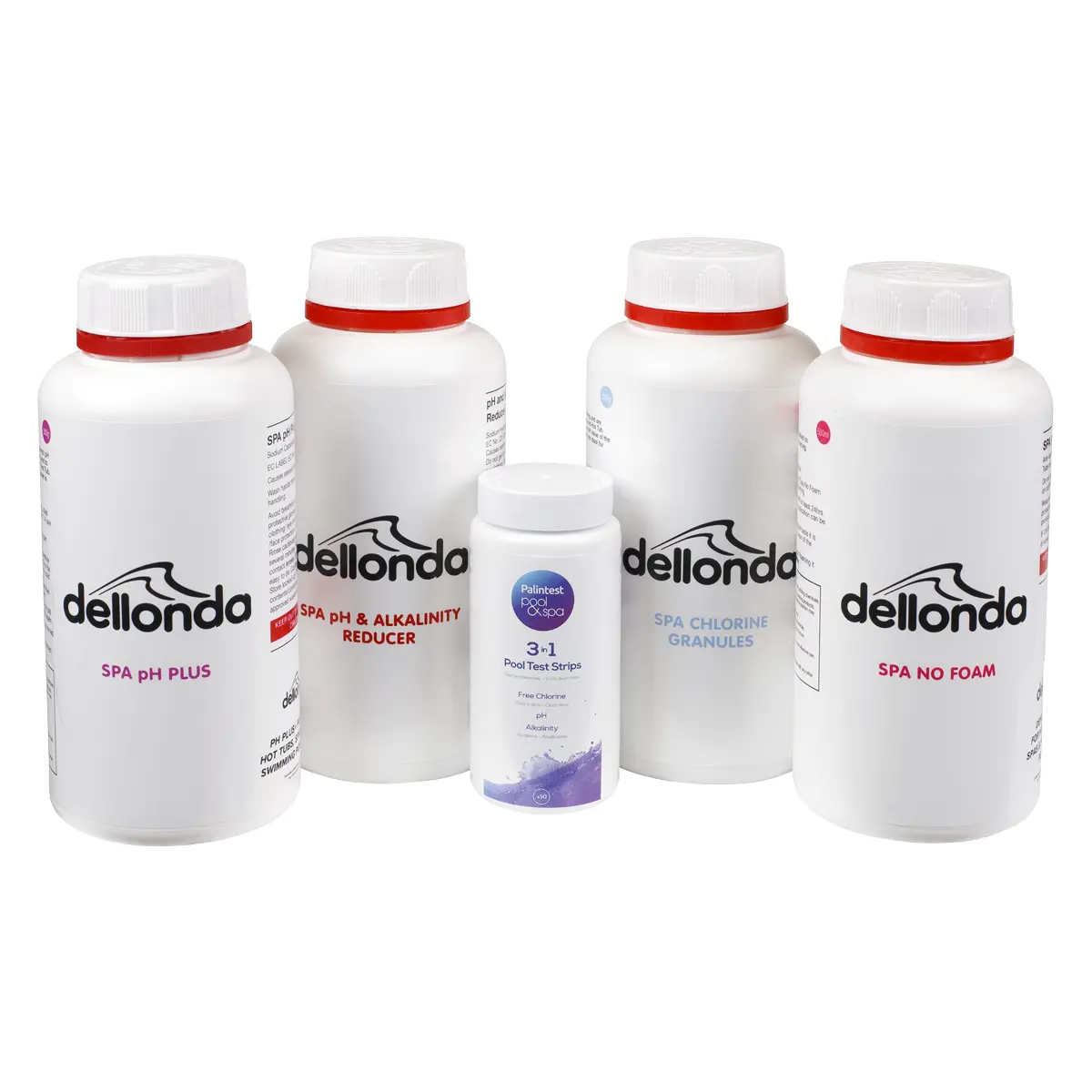 Dellonda Hot Tub/Spa Starter Kit - Chlorine, Ph Increaser, Dry Acid, Foam Down & Test Strips Dl62 1