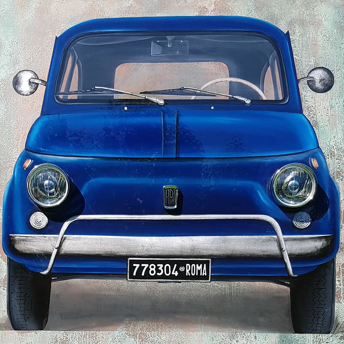 Fiat 500 Blue & Copper 1
