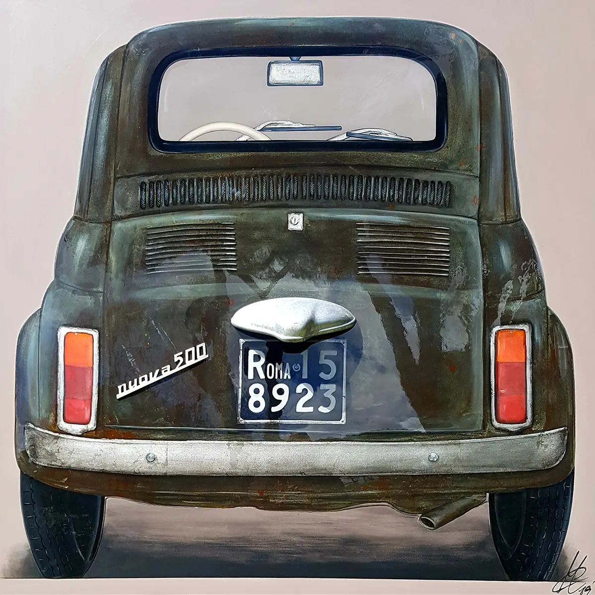 Fiat 500 Rusty Green 1