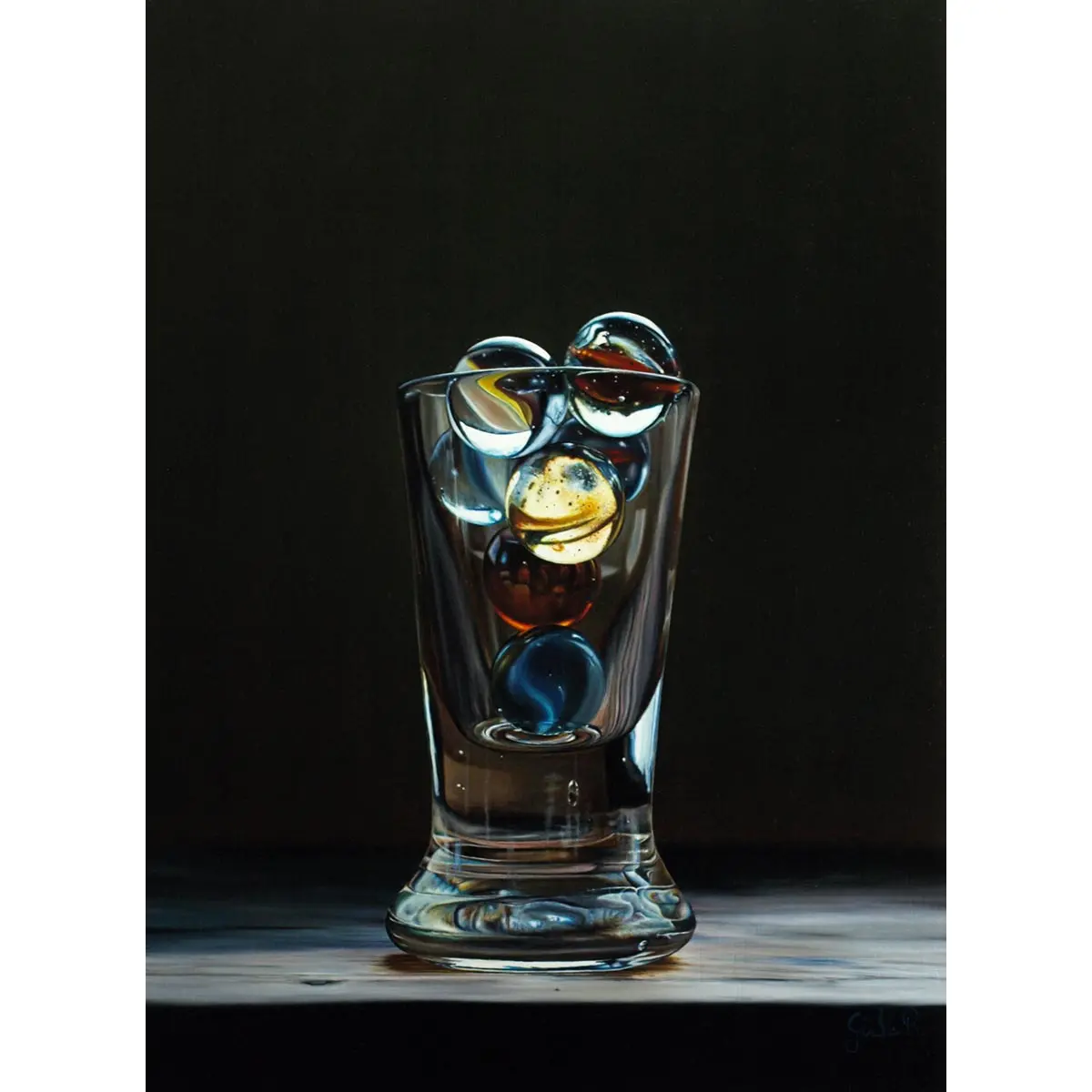 Glass With Marbles 1