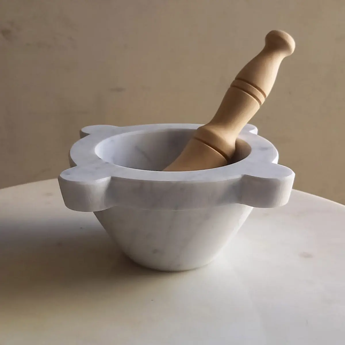 Carrara Marble Mortar 1