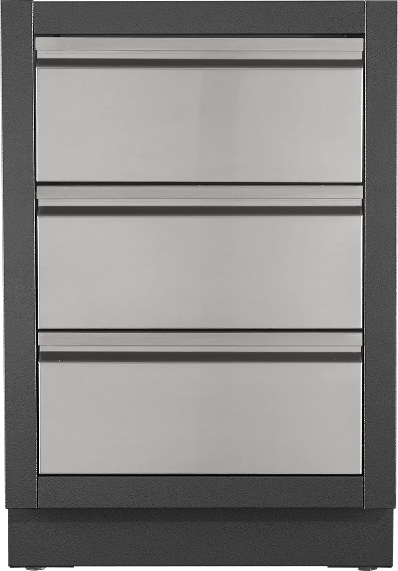 Napoleon Grills Oasis™ Two Drawer Cabinet W/ False Top Drawer, Gray 1