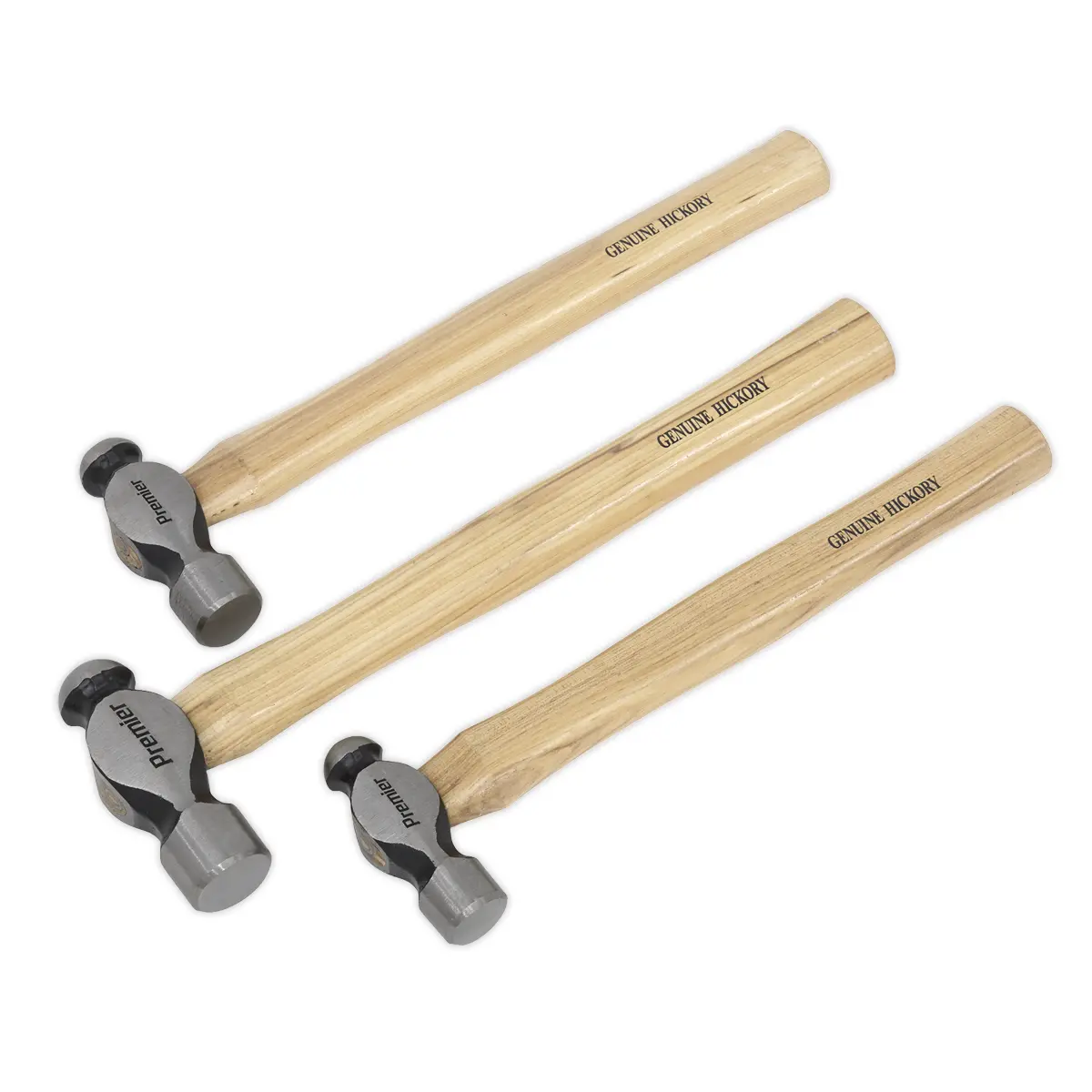 Premier Ball Pein Hammer Set 3Pc Hickory Shafts Ak203 1
