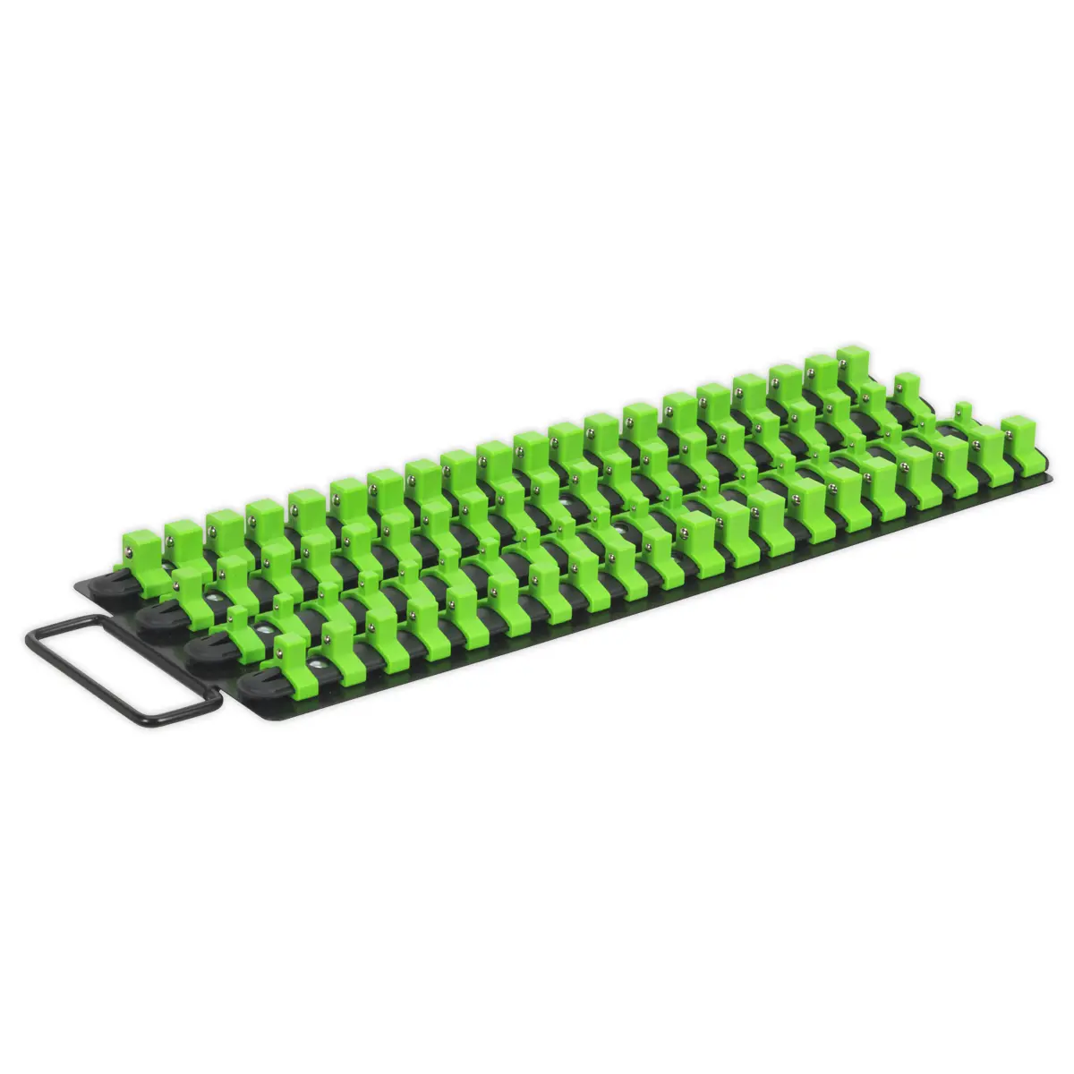 Premier Socket Rail Tray 1/4", 3/8" & 1/2"Sq Drive - Hi-Vis Green Ak27051hv 1