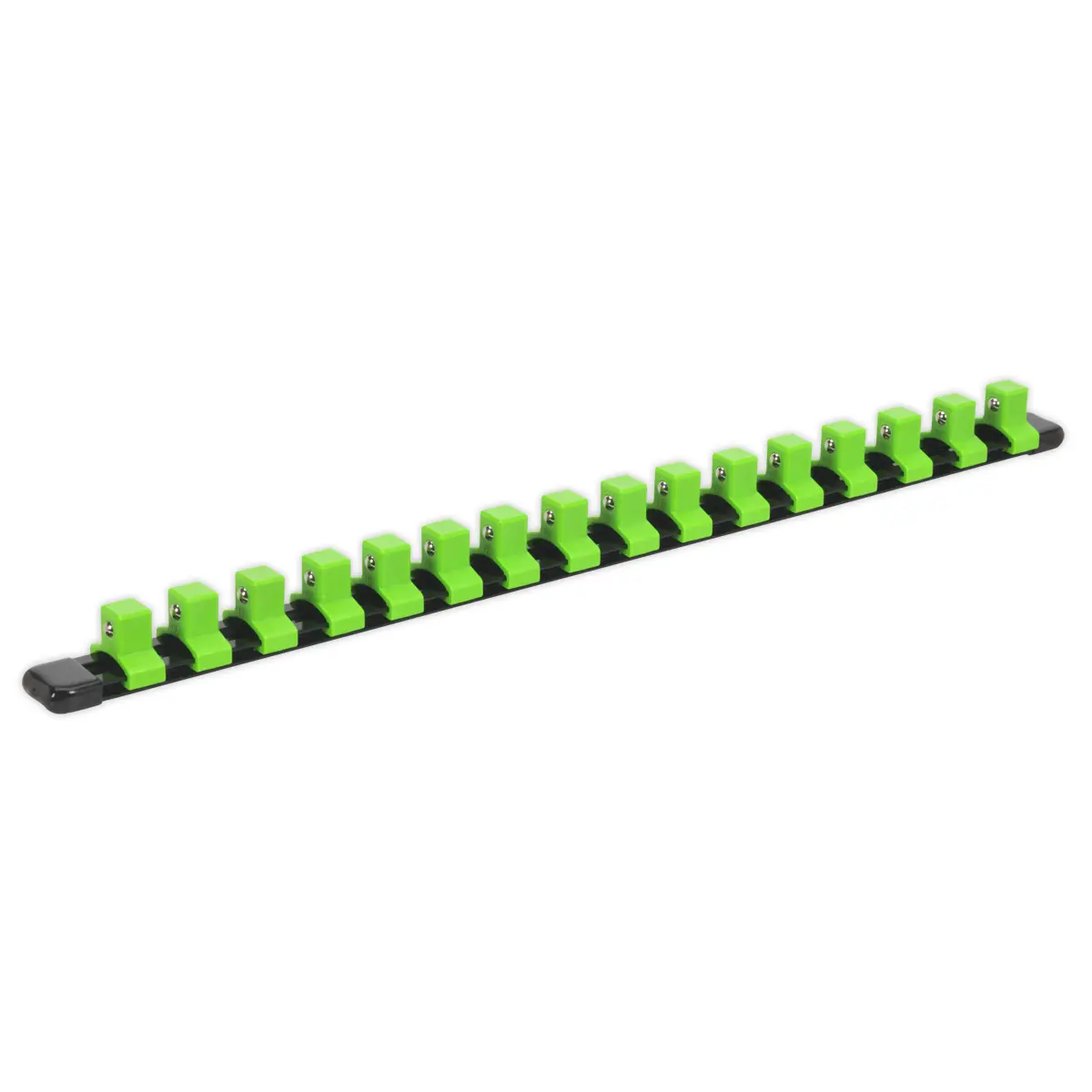 Premier Socket Retaining Rail With 16 Clips 1/2"Sq Drive - Hi-Vis Green Ak27054hv 1