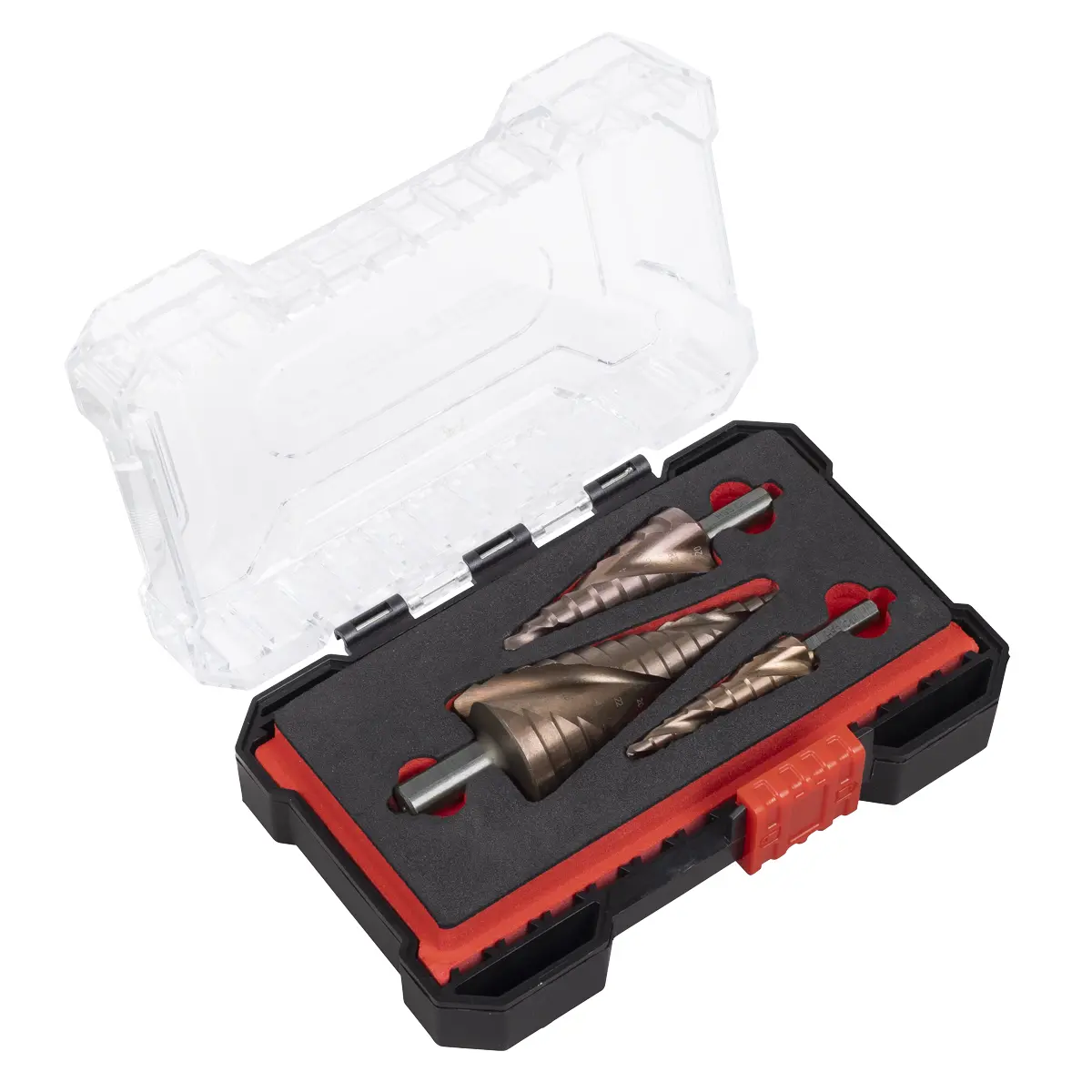 Premier Spiral Flute Hss Cobalt Step Drill Bit Set 3Pc Ak4743 1