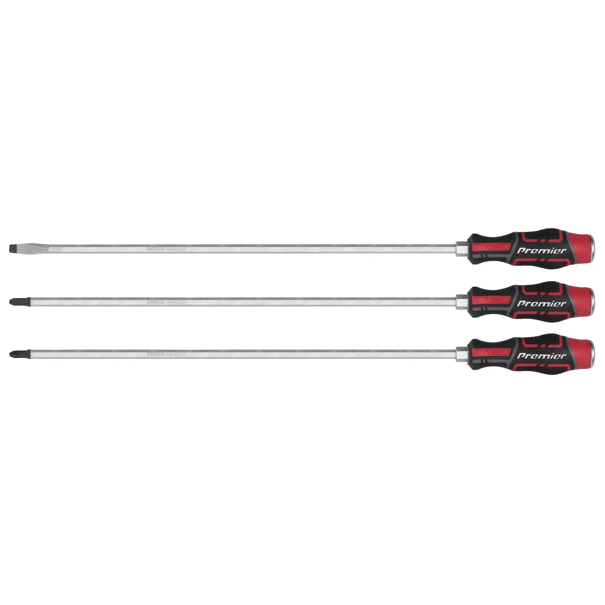 Premier Extra-Long Hammer-Thru Screwdriver Set 450Mm 3Pc Ak4942 1