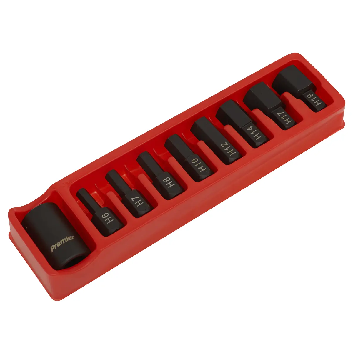 Premier Hex Impact Bit & Holder Set 1/2"Sq Drive 9Pc Ak5609 1