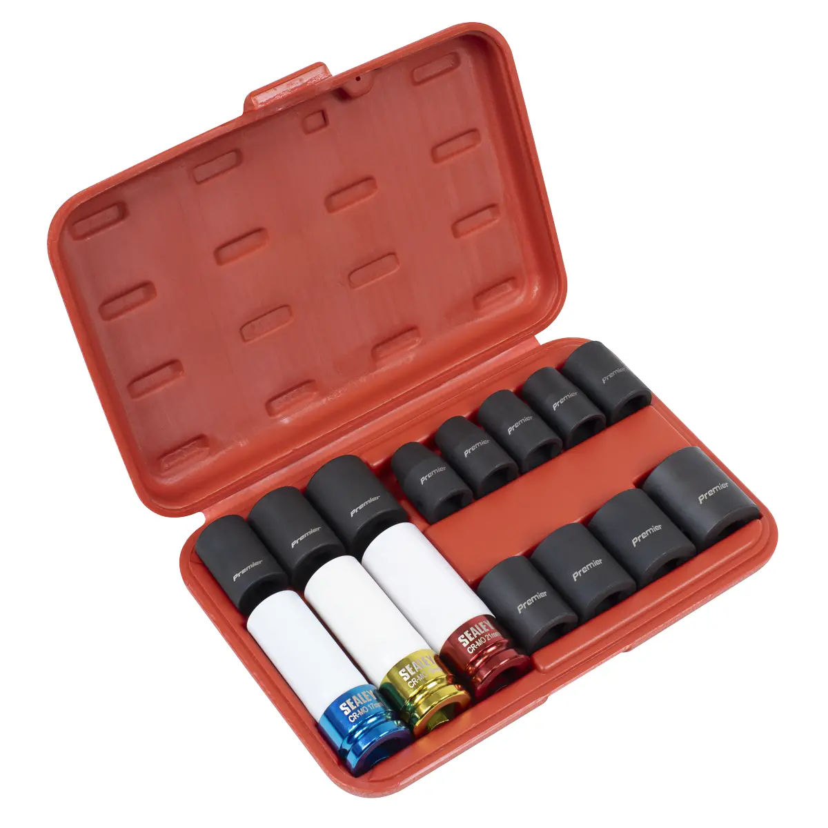 Premier Impact Socket & Wheel Nut Removal Set 1/2"Sq Drive 15Pc Ak5615m 1