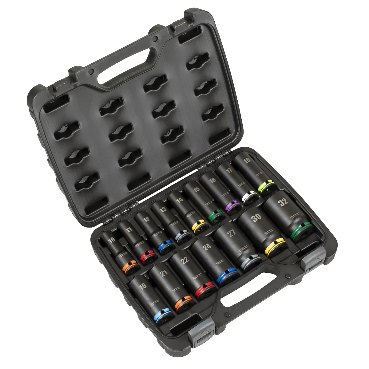 Premier Lock-On™ Deep Impact Socket Set 1/2"Sq Drive 16Pc Ak58170m 1