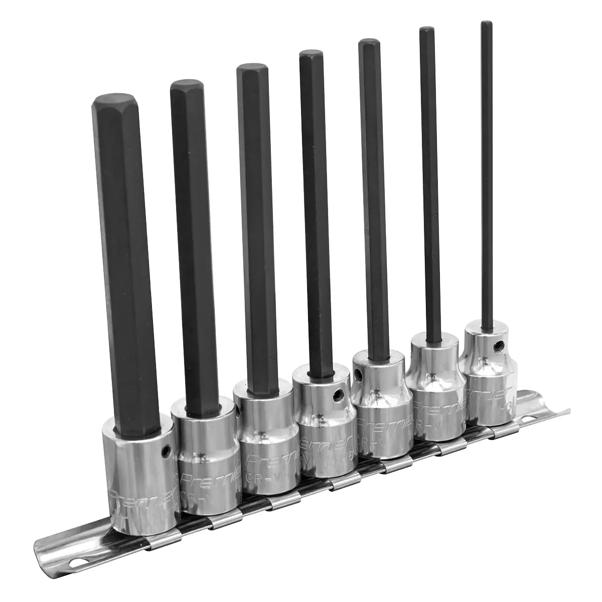 Premier Hex Socket Bit Set 3/8"Sq Drive 110Mm 7Pc Ak62254 1