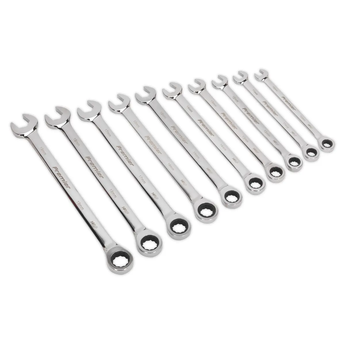 Premier Extra-Long Combination Ratchet Spanner Set 10Pc Ak63914 1