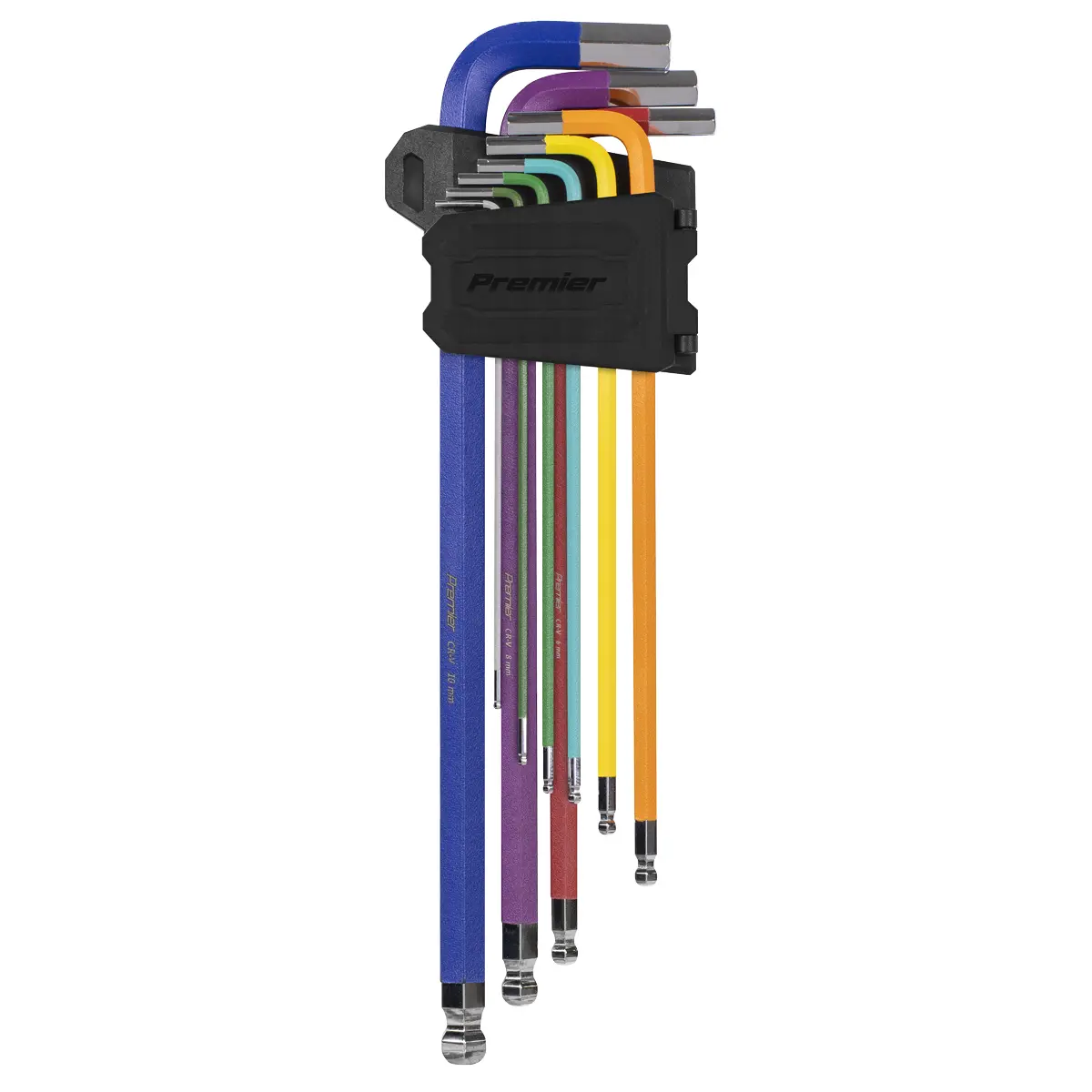 Premier Extra-Long Ball-End Hex Key Set - Imperial 9Pc Ak7198 1