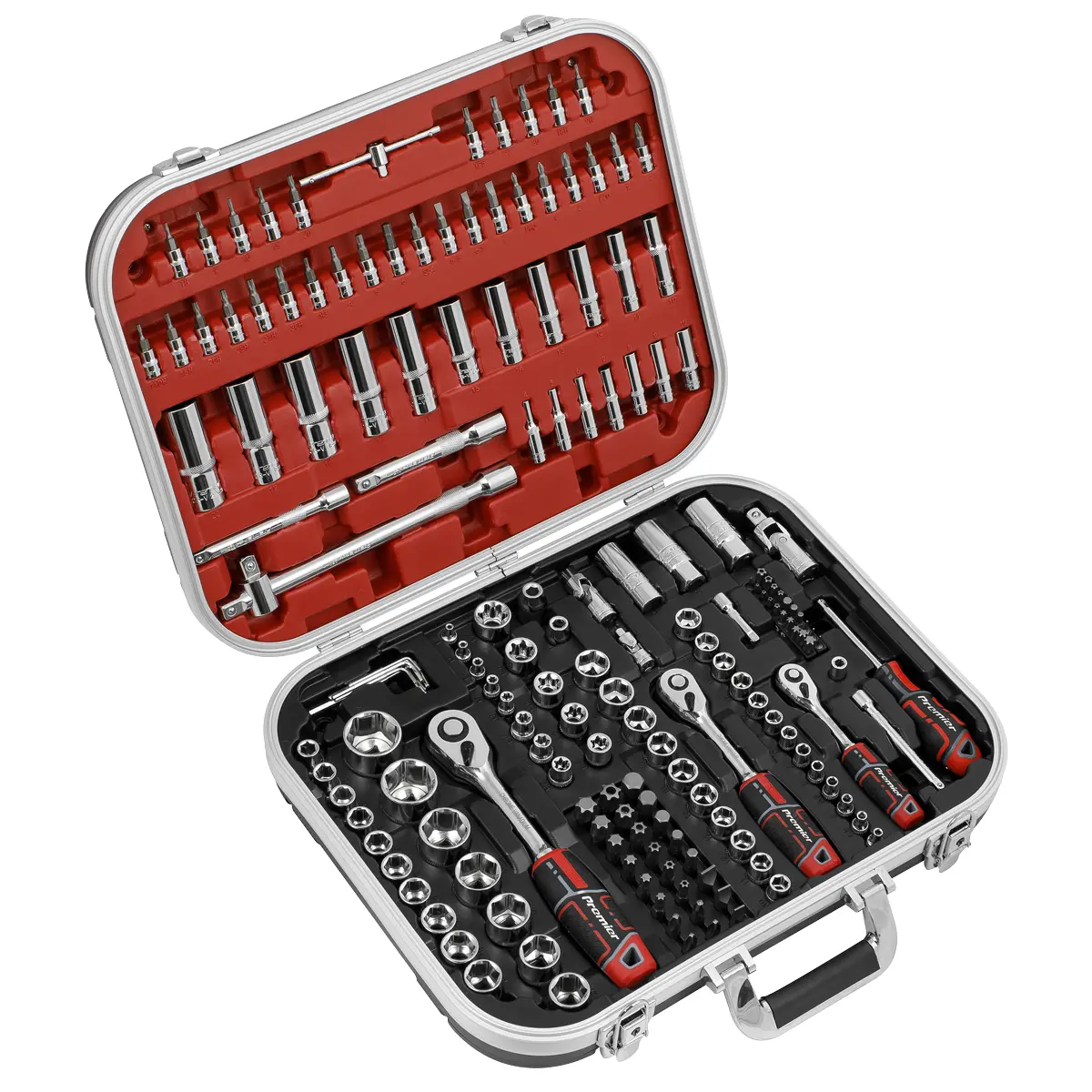 Premier Socket Set 1/4", 3/8" & 1/2"Sq Drive 172Pc Ak7981 1
