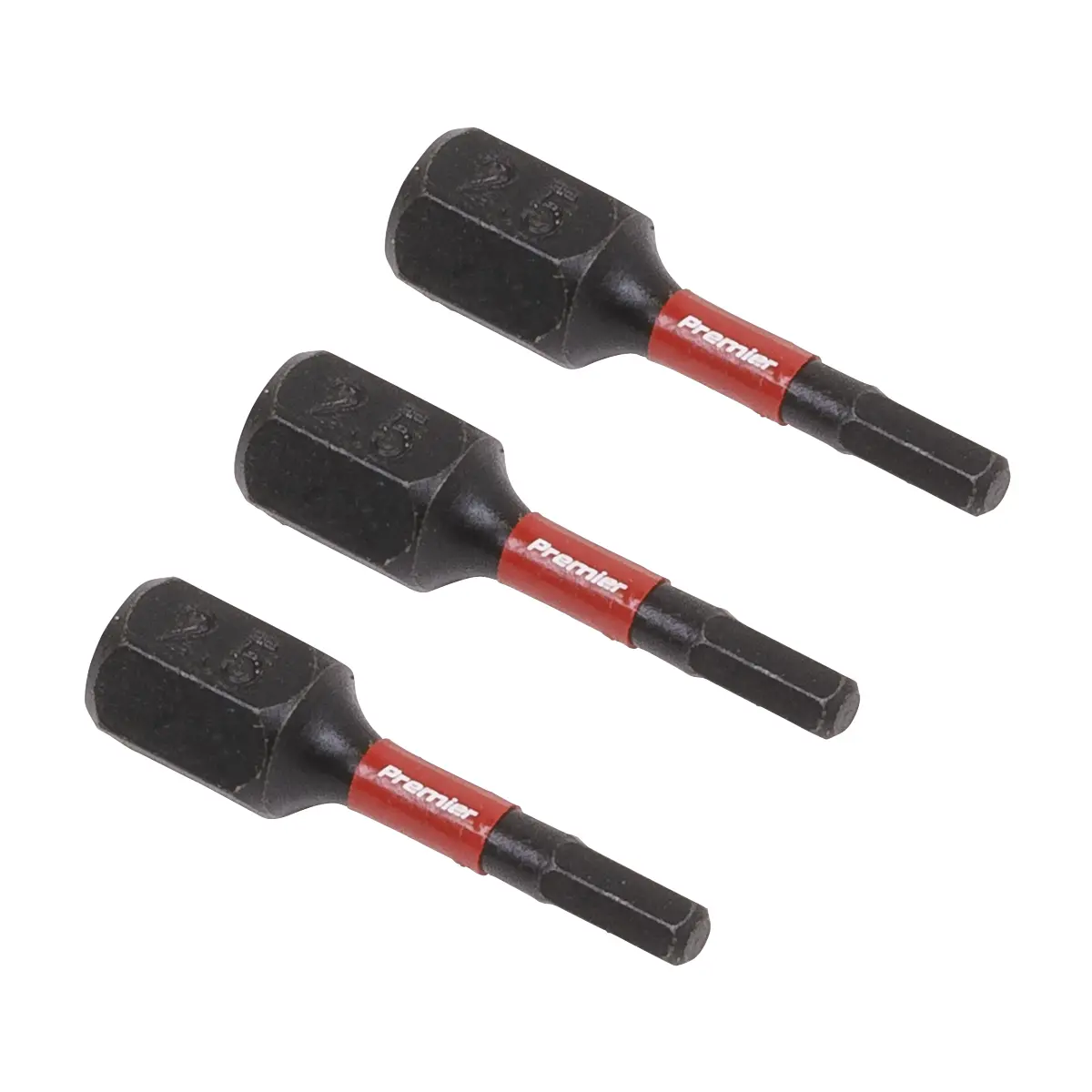 Premier Hex Impact Power Tool Bits 2.5 X 25Mm 3Pc Ak8210 1