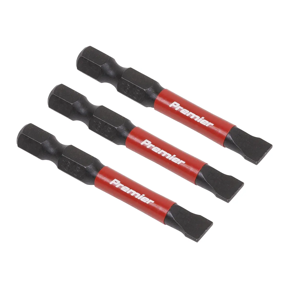 Premier Slotted Impact Power Tool Bits 6.5 X 50Mm 3Pc Ak8228 1