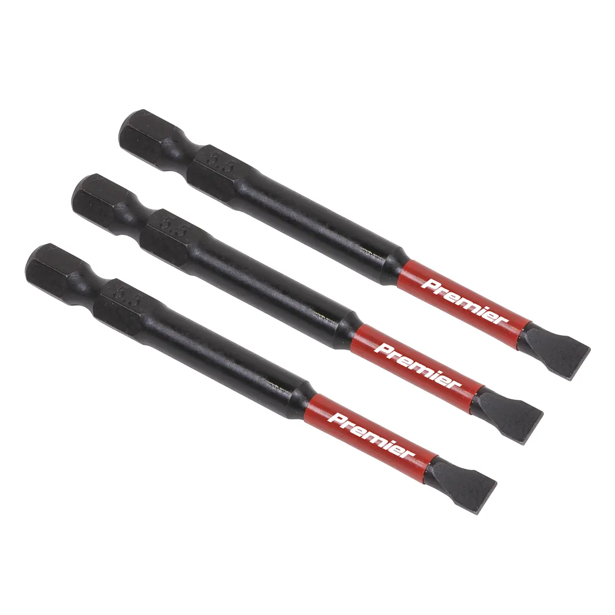 Premier Slotted Impact Power Tool Bits 5.5 X 75Mm 3Pc Ak8252 1