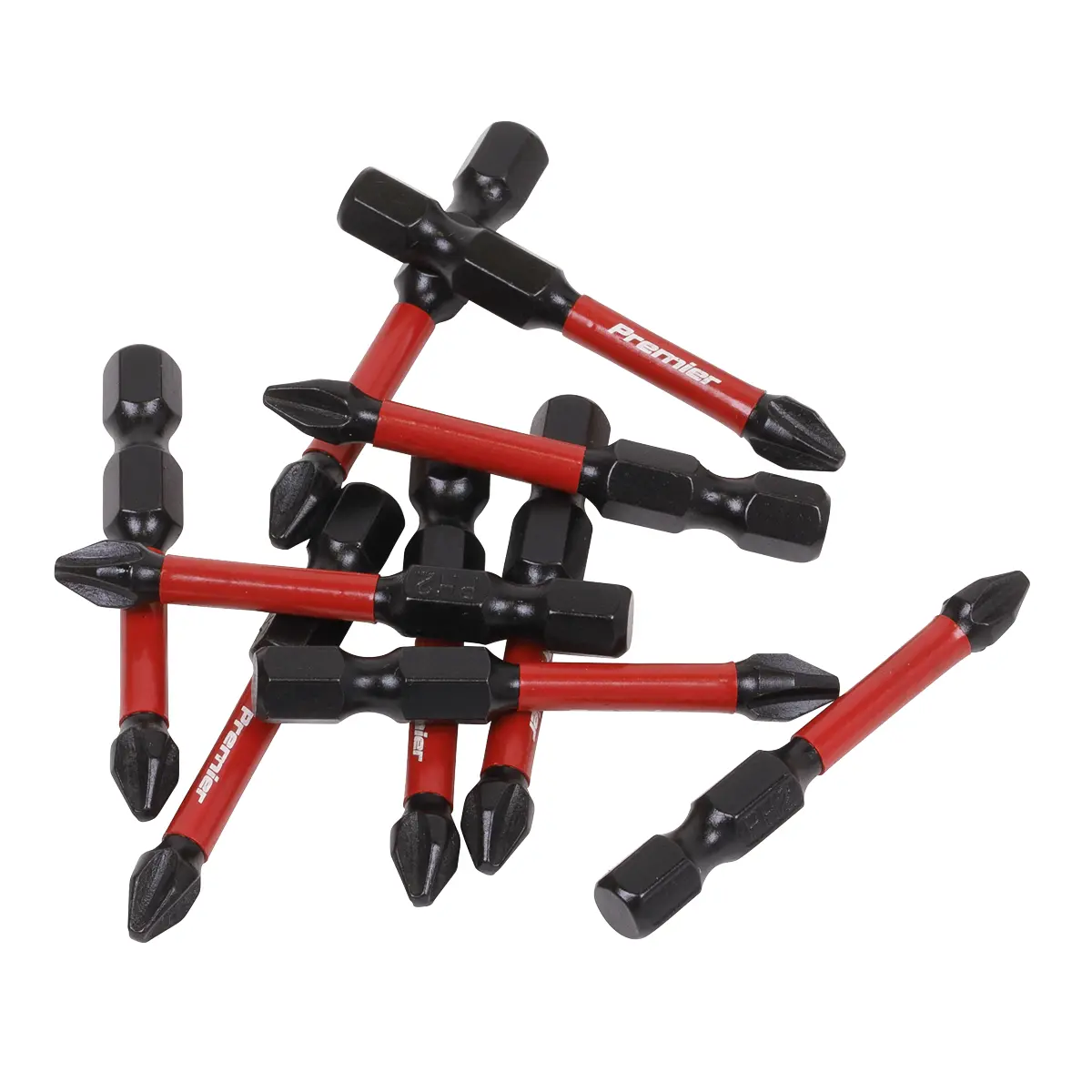 Premier Phillips Impact Power Tool Bits #2 X 50Mm 10Pc Ak8274 1