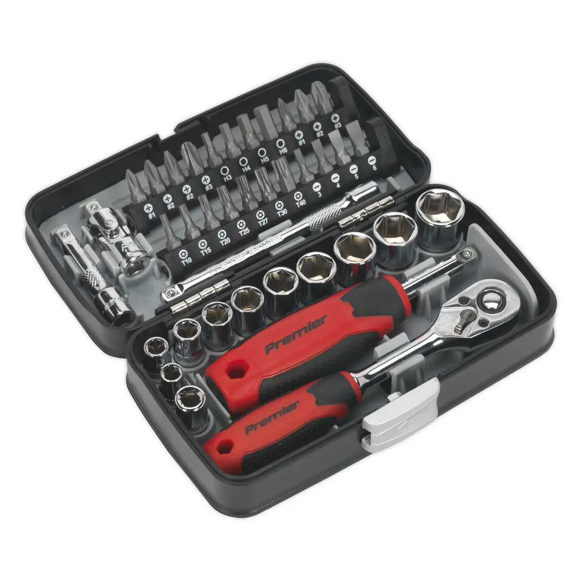 Premier Socket & Bit Set 1/4"Sq Drive 38Pc Ak8945 1