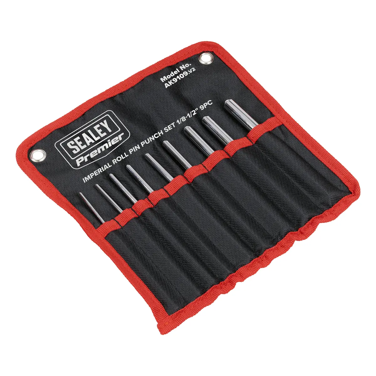 Premier Roll Pin Punch Set Imperial 1/8-1/2" 9Pc Ak9109 1