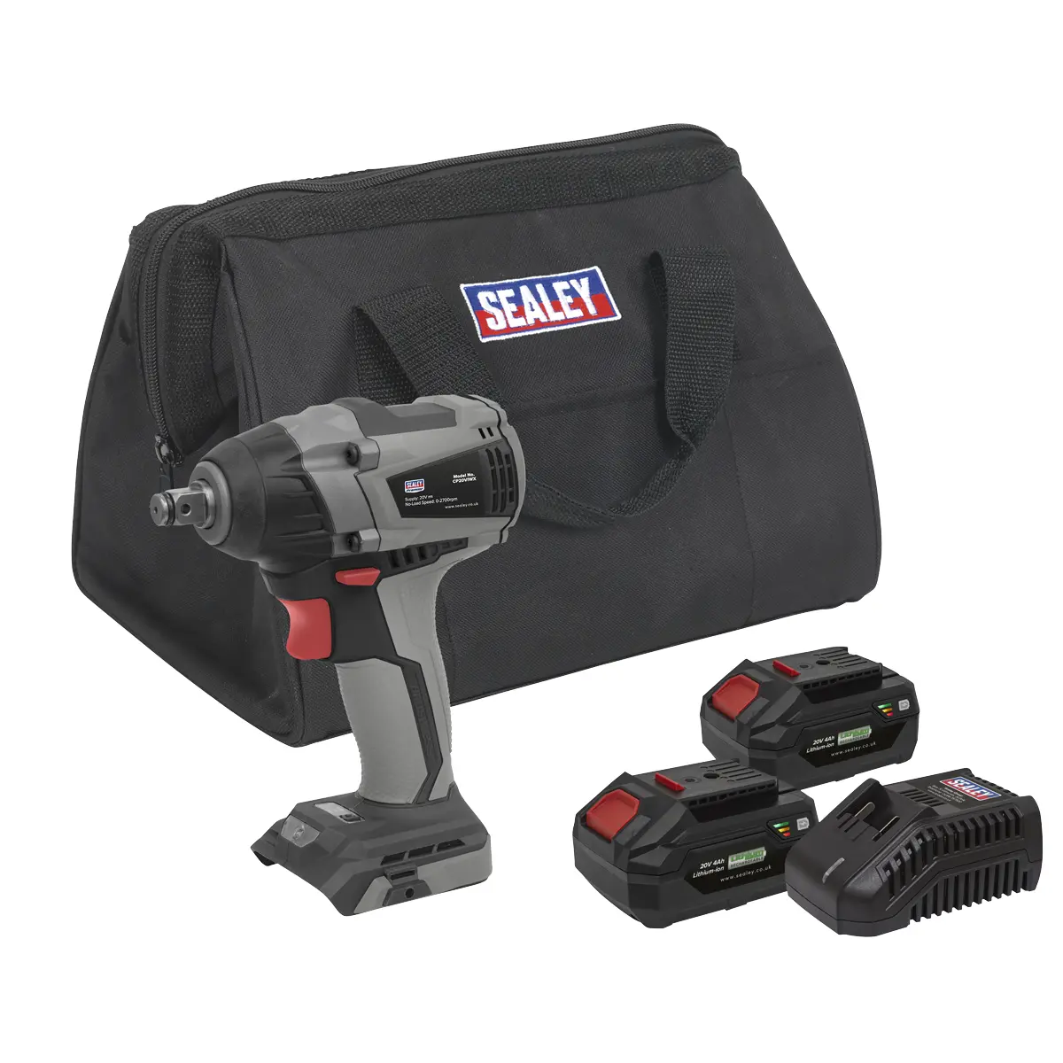 Premier Sv20 Series 1/2Sq Drive Brushless Cordless Impact Wrench Kit 20V 4Ah - … 1