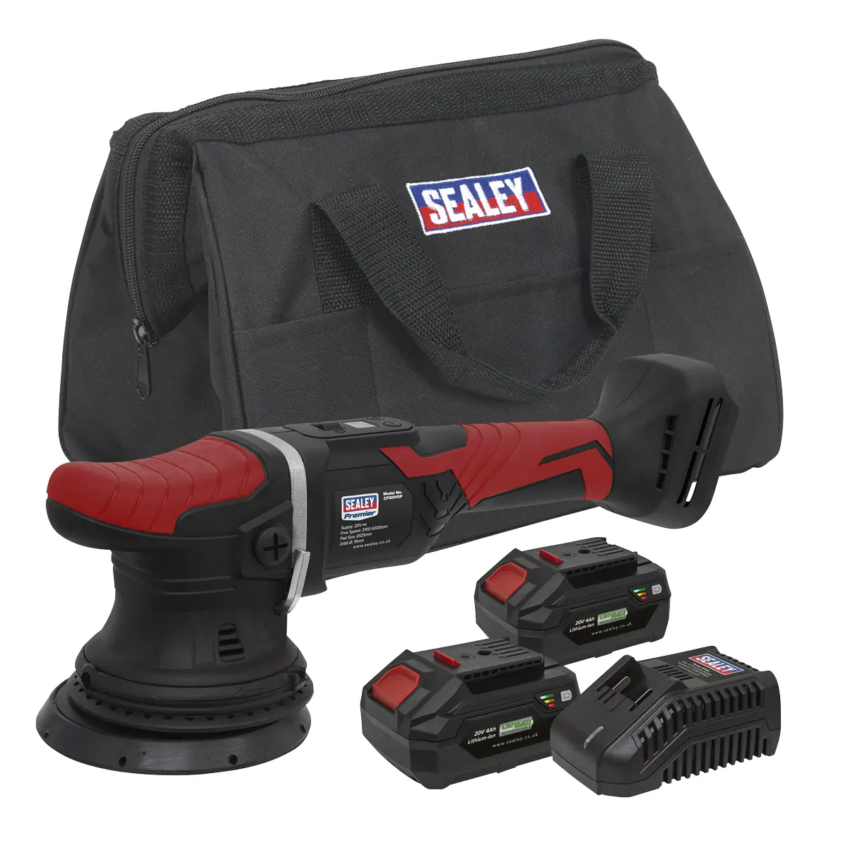 Premier Sv20 Series 125Mm Cordless Orbital Polisher Kit 20V 4Ah - 2 Batteries Cp20vopkit2 1