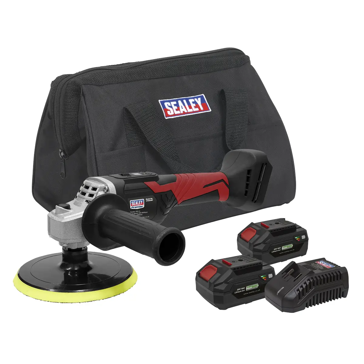Premier Sv20 Series 150Mm Cordless Rotary Polisher 20V 4Ah - 2 Batteries Cp20vrpkit2 1