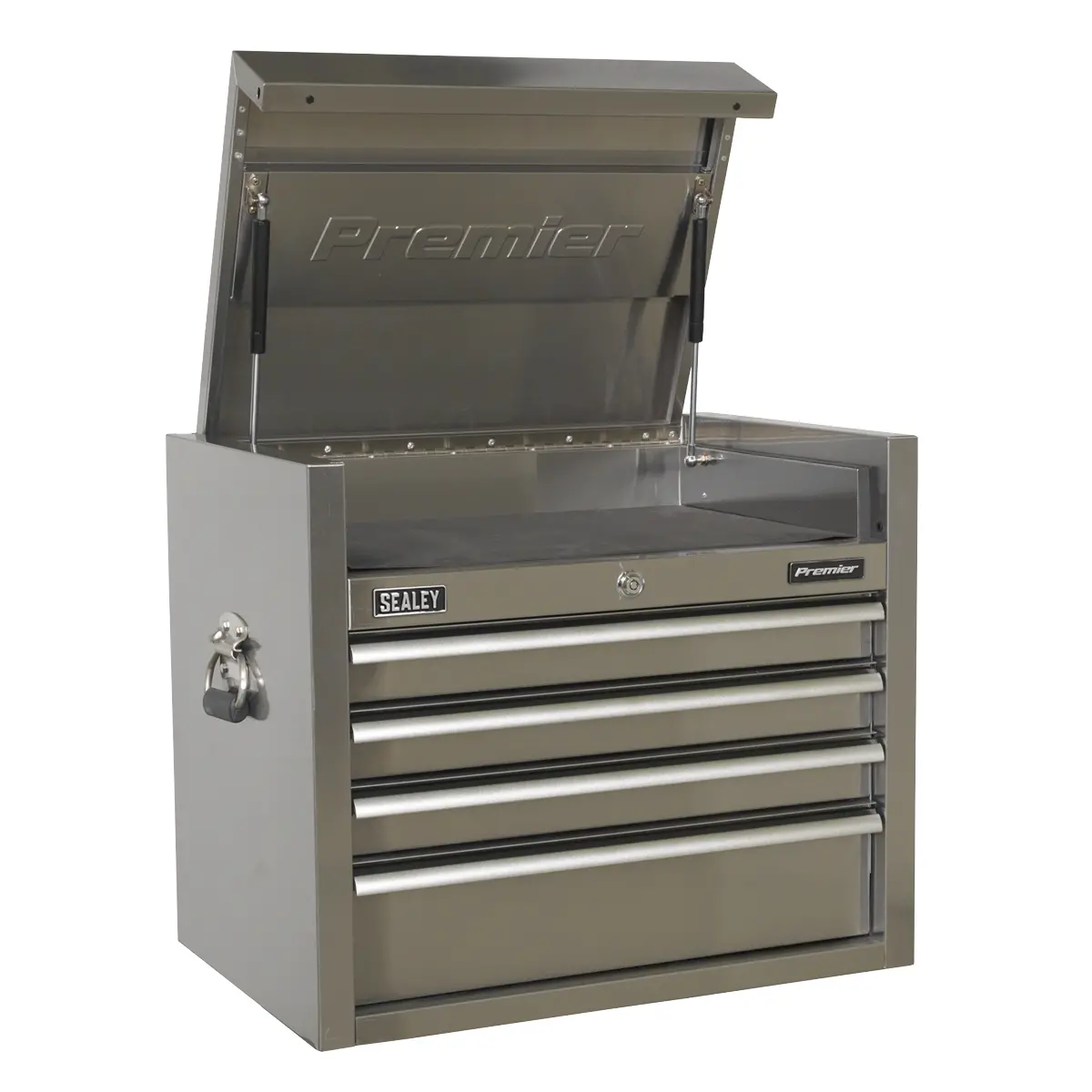 Premier™ Heavy-Duty Topchest 4 Drawer 675Mm - Stainless Steel Ptb66004ss 1