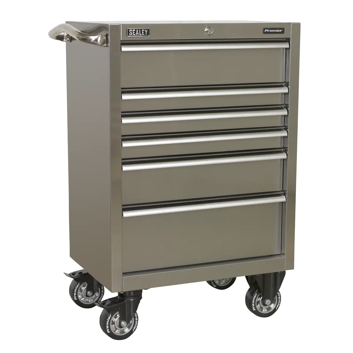 Premier™ Heavy-Duty Rollcab 6 Drawer 675Mm - Stainless Steel Ptb67506ss 1