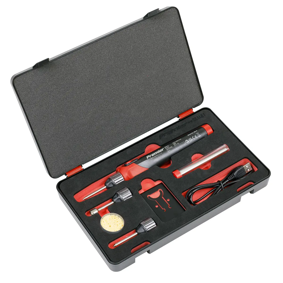Premier Rechargeable Soldering Iron Kit 30W Sdl11 1