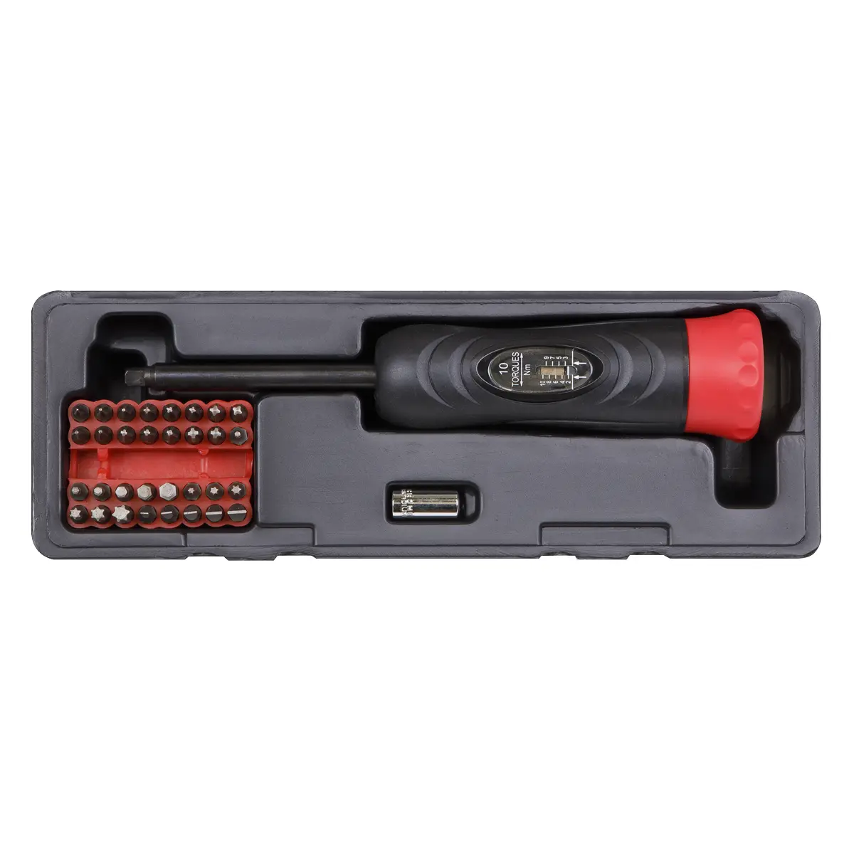 Premier Digital Torque Screwdriver Set 1/4"Sq Drive 2-10Nm 34Pc Sts100 2